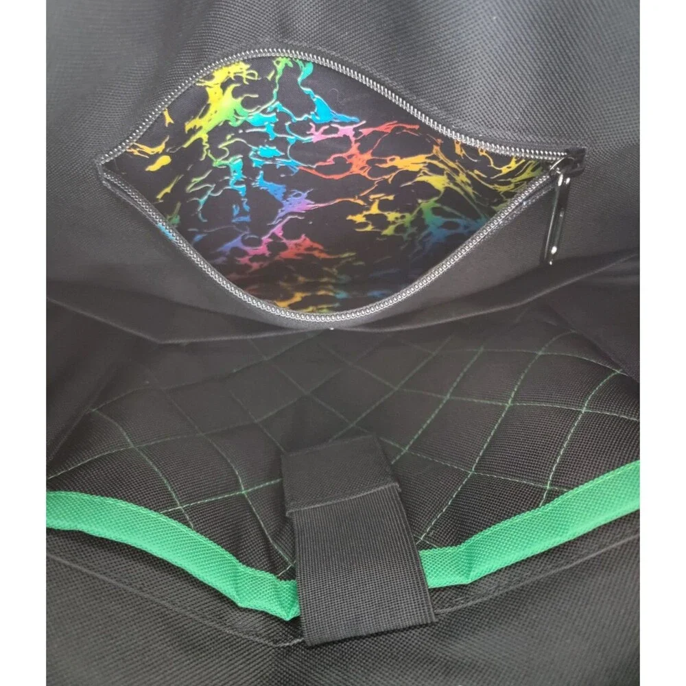 Green Canvas Backpack Roll Top Crossbody Tote Laptop Bag Custom Made